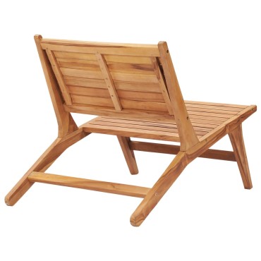 vidaXL Καρέκλα Κήπου με Υποπόδιο από Μασίφ Ξύλο Teak 89,5x60x65cm 1 τεμ.