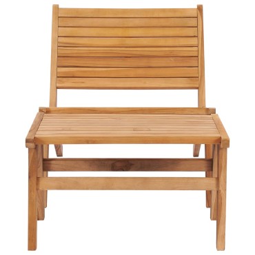 vidaXL Καρέκλα Κήπου με Υποπόδιο από Μασίφ Ξύλο Teak 89,5x60x65cm 1 τεμ.