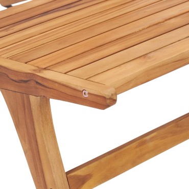 vidaXL Καρέκλα Κήπου με Υποπόδιο από Μασίφ Ξύλο Teak 89,5x60x65cm 1 τεμ.