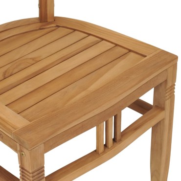 vidaXL Καρέκλες Κήπου 2 τεμ. από Μασίφ Ξύλο Teak 48x44cm