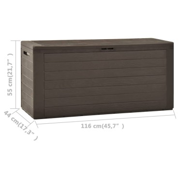 vidaXL Μπαούλο Αποθήκευσης Κήπου Καφέ 116x44x55cm 1 τεμ.