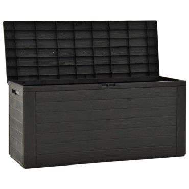 vidaXL Μπαούλο Αποθήκευσης Κήπου Ανθρακί 116x44x55cm 1 τεμ.