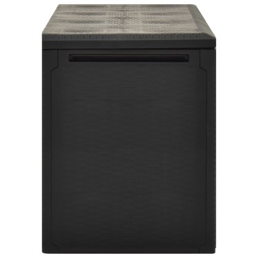 vidaXL Μπαούλο Αποθήκευσης Κήπου Ανθρακί 114x47x60cm 1 τεμ.