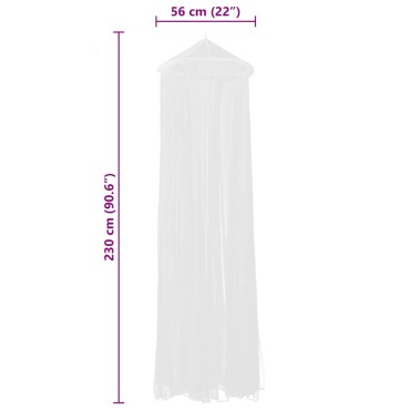 vidaXL Κουνουπιέρα Στρογγυλή 2 τεμ. 56 x 325 x 230 εκ.