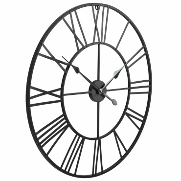 vidaXL Ρολόι Τοίχου Vintage XXL 80 εκ. Μεταλλικό με Μηχανισμό Quartz
