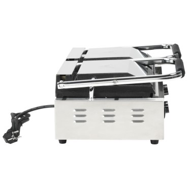 vidaXL Τοστιέρα Διπλή Ραβδωτή Panini 3600 W 57 x 30,5 x 20 εκ.