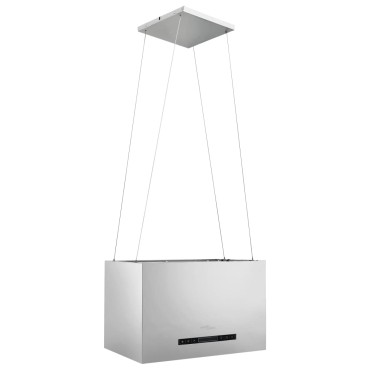 vidaXL Απορροφητήρας Νησίδα Κρεμαστός Αφής με LCD Ανοξ. Ατσάλι 55x37x(62-133,5)cm