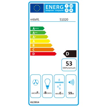 vidaXL Απορροφητήρας Νησίδα Κρεμαστός Αφής με LCD Ανοξ. Ατσάλι 55x37x(62-133,5)cm