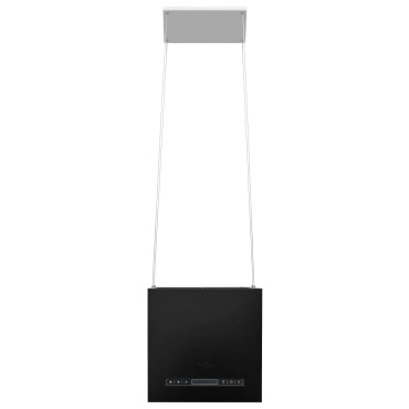 vidaXL Απορροφητήρας Νησίδα Κρεμαστός Αφής με LCD Ατσάλινος 37x37x(62-136,5)cm