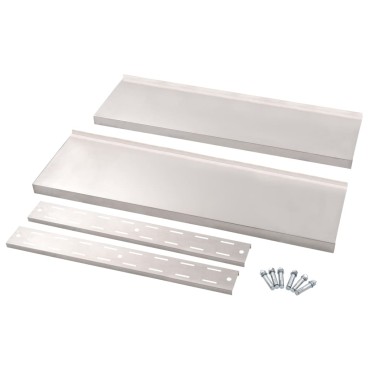 vidaXL Ράφι Τοίχου 2 Επιπέδων 100x30cm από Ανοξείδωτο Ατσάλι 1 τεμ.