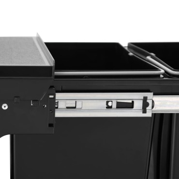 vidaXL Κάδος για Ντουλάπι Κουζίνας Συρόμενος 48 Λίτρων με Soft-Close