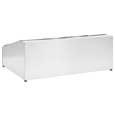 vidaXL Βάση για Λεκάνες Gastronorm με 8 Σκεύη GN 1/6 Ανοξείδωτο Ατσάλι
