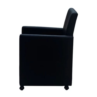 vidaXL Καρέκλες Τραπεζαρίας 2 τεμ. Μαύρες Συνθ. Δέρμα 58,5x65x88cm