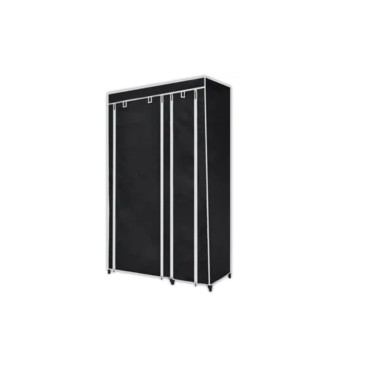 vidaXL Ντουλάπα Αναδιπλούμενη Μαύρη 110x45x175cm 1 τεμ.