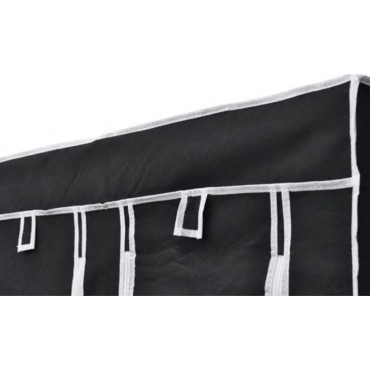 vidaXL Ντουλάπα Αναδιπλούμενη Μαύρη 110x45x175cm 1 τεμ.
