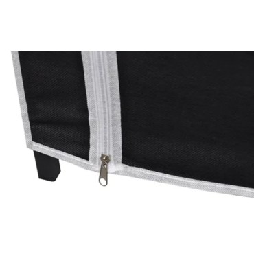 vidaXL Ντουλάπα Αναδιπλούμενη Μαύρη 110x45x175cm 1 τεμ.