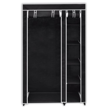 vidaXL Ντουλάπες 2 τεμ. Μαύρες Υφασμάτινες 110x45x175cm