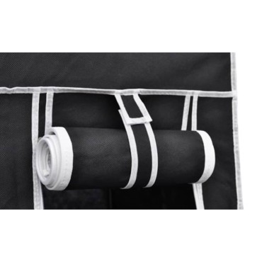 vidaXL Ντουλάπες 2 τεμ. Μαύρες Υφασμάτινες 110x45x175cm