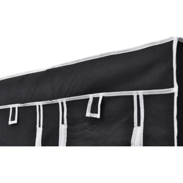 vidaXL Ντουλάπες 2 τεμ. Μαύρες Υφασμάτινες 110x45x175cm