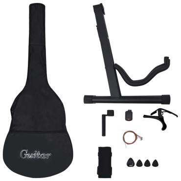 vidaXL Κιθάρα Western Classical Cutaway Σετ 12 Τεμ. 6 Χορδές Μπλε 38"