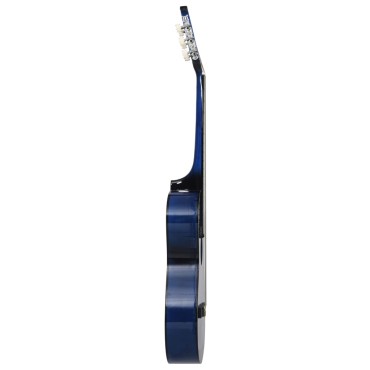 vidaXL Κιθάρα Western Classical Cutaway Σετ 12 Τεμ. 6 Χορδές Μπλε 38"