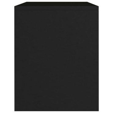 vidaXL Κομοδίνα 2 τεμ. Μαύρα 40x30x40cm από Επεξ. Ξύλο