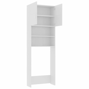 vidaXL Ντουλάπι Πλυντηρίου Λευκό 64 x 25,5 x 190 εκ. από Επεξ. Ξύλο
