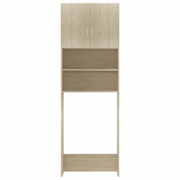 vidaXL Ντουλάπι Πλυντηρίου Χρώμα Sonoma Δρυς 64x25,5x190εκ Επεξ. Ξύλο