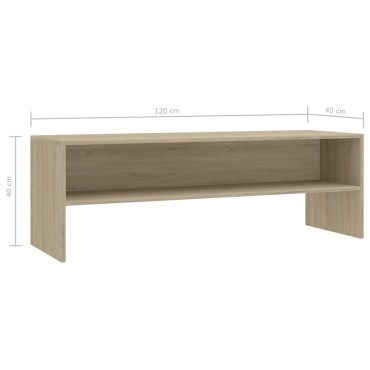 vidaXL Έπιπλο Τηλεόρασης Sonoma Δρυς 120x40x40cm από Επεξ. Ξύλο