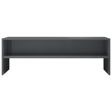 vidaXL Έπιπλο Τηλεόρασης Γυαλιστερό Γκρι 120x40x40cm Επεξ. Ξύλο