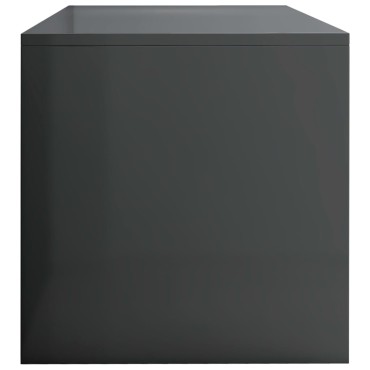 vidaXL Έπιπλο Τηλεόρασης Γυαλιστερό Γκρι 120x40x40cm Επεξ. Ξύλο