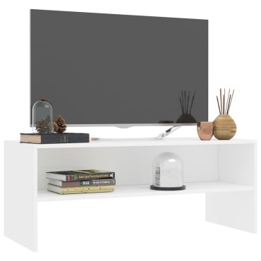 vidaXL Έπιπλο Τηλεόρασης Λευκό 100x40x40cm από Επεξ. Ξύλο