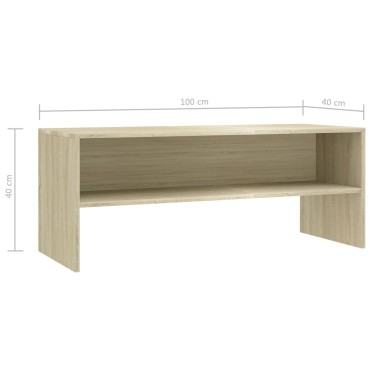 vidaXL Έπιπλο Τηλεόρασης Sonoma Δρυς 100x40x40cm από Μοριοσανίδα