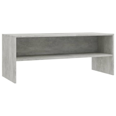 vidaXL Έπιπλο Τηλεόρασης Γκρι Σκυροδέματος 100x40x40cm Επεξ. Ξύλο