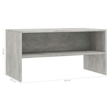 vidaXL Έπιπλο Τηλεόρασης Γκρι Σκυροδέματος 80x40x40cm Μοριοσανίδα