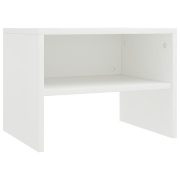 vidaXL Κομοδίνο Λευκό 40x30x30cm από Επεξ. Ξύλο 1 τεμ.