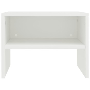 vidaXL Κομοδίνο Λευκό 40x30x30cm από Επεξ. Ξύλο 1 τεμ.