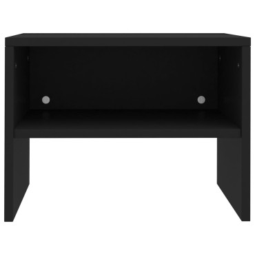 vidaXL Κομοδίνα 2 τεμ. Μαύρα 40x30x30cm από Επεξ. Ξύλο