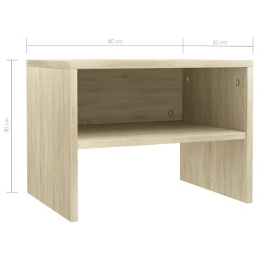 vidaXL Κομοδίνα 2 τεμ. Sonoma Δρυς 40x30x30cm από Επεξ. Ξύλο