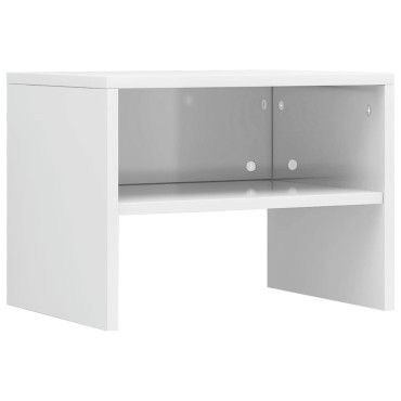 vidaXL Κομοδίνα 2 τεμ. Γυαλιστερό Λευκό 40x30x30cm από Επεξ. Ξύλο