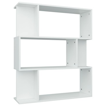 vidaXL Βιβλιοθήκη/Διαχωριστικό Χώρου Λευκό 80x24x96cm Επεξ. Ξύλο 1 τεμ.