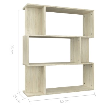 vidaXL Βιβλιοθήκη/Διαχωριστικό Sonoma Δρυς 80x24x96cm Επεξ. Ξύλο 1 τεμ.