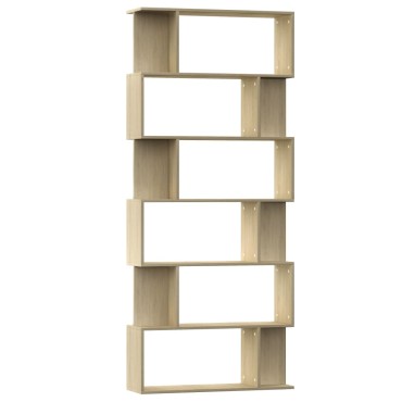 vidaXL Βιβλιοθήκη/Διαχωριστικό Sonoma Δρυς 80x24x192cm Επεξ. Ξύλο 1 τεμ.