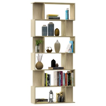 vidaXL Βιβλιοθήκη/Διαχωριστικό Sonoma Δρυς 80x24x192cm Επεξ. Ξύλο 1 τεμ.