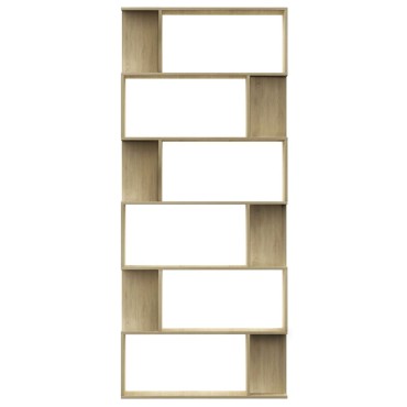 vidaXL Βιβλιοθήκη/Διαχωριστικό Sonoma Δρυς 80x24x192cm Επεξ. Ξύλο 1 τεμ.