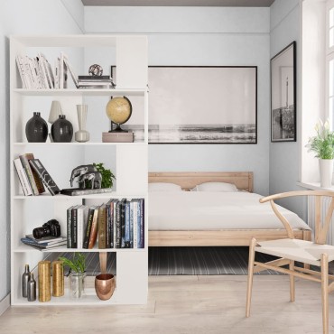 vidaXL Βιβλιοθήκη/Διαχωριστικό Χώρου Λευκό 80x24x159cm Επεξ. Ξύλο 1 τεμ.