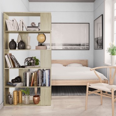 vidaXL Βιβλιοθήκη/Διαχωριστικό Sonoma Δρυς 80x24x159cm Επεξ. Ξύλο 1 τεμ.