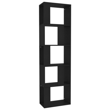 vidaXL Βιβλιοθήκη/Διαχωριστικό Χώρου Μαύρη 45x24x159cm Επεξ. Ξύλο 1 τεμ.