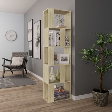 vidaXL Βιβλιοθήκη/Διαχωριστικό Sonoma Δρυς 45x24x159cm Επεξ. Ξύλο 1 τεμ.