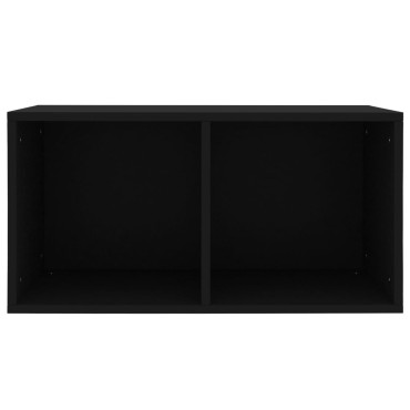 vidaXL Έπιπλο Δίσκων Βινυλίου Μαύρο 71x34x36cm Επεξεργ. Ξύλο 1 τεμ.